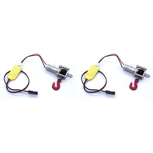 TLILY 2X Metal Automatic Simulated Winch with 3CH Receiver Cable for RC Car Parts B14 B24 B16 B36 C14 C24 C34 MN D90 MN99S