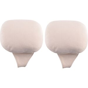Tlily - 2X Universal Car Ultra Soft Neck Seat Cushion Headrest Cover for - Beige