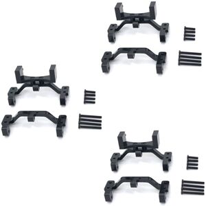 Tlily - 3X for mn D90 D91 D96 MN99S 1/12 Remote Control Car Upgrade Parts Metal Pull Rod Base Seat and Servo Bracket Accessories, Black