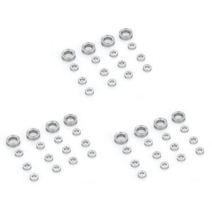 Tlily - 48Pcs Steel Bearing 3X6X2mm 6X10X3mm for C14 C24 B36 mn D90 MN-90 MN99S rc Car Spare Accessories Upgrade