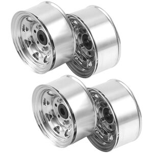 Tlily - 4PCS 1.55 Metal Beadlock Wheel Rim Hub for 1/10 rc Crawler Car Axial Jr 90069 D90 CC01 LC70 MST,5