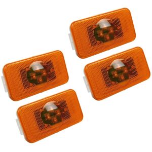 TLILY 4Pcs 24V Car Truck Led Side Marker Light 4Leds Indicator Warning Lamps