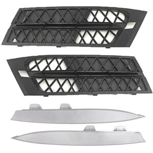 TLILY 4Pcs Car Front Bumper Closed Outer Grille for BMW 5' F07 GT 535I GT 550I GT 2010-2013 51117200735 51117200736