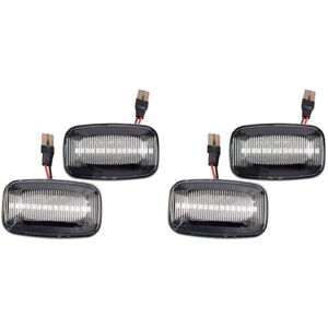 TLILY 4Pcs Car Series Dynamic LED Side Marker Light Turn Signal Lamp for Land Cruiser 70 80 100 Series