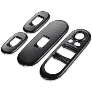 TLILY 4Pcs Car Window Lifter Switch Control Panel Trim Cover for S JCW F55 F56 Hatchback Auto Interior Decorative