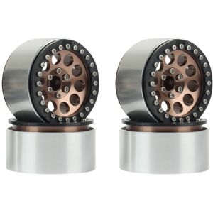 TLILY 4PCS Metal 2.2 Beadlock Wheel Hub Rim for 1/10 RC Crawler Axial SCX10 RR10 Wraith 90056 90048 TRX4 -6,4