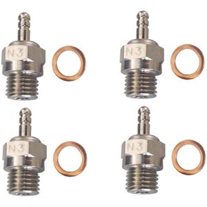 Tlily - 4Pcs N3 Glow Plug Nitro Truck Hot Spark Engine Parts Accessories Replacement os rc Model Car 70117