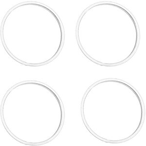 Tlily - 4Pcs Silver Car Interior ac Vent Outer Surrounding Circle Ring Trims for 2016-2023