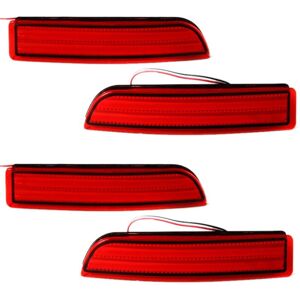 Tlily - 4X Car led Rear Bumper Reflector Brake Light Lamp For Avensis / Alphard Mki Stop Fog Lights Red