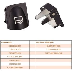 Tlily - 4X Window Switch Button Covers for W203 W208 c Clk Class Left + Right Button Caps Repair Switch