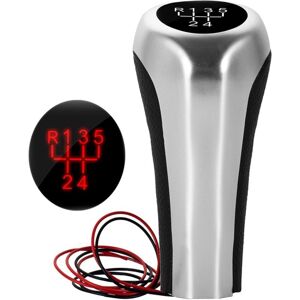Tlily - 5 Speed Gear Shift Knob w/led Red Backlight Leather Shifter Lever Handle Gear Stick for bmw E46 E90 E91 E92 X1 X3 X5