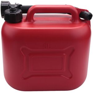 TLILY 5L Car Fuel Tank Can Spare Plastic Petrol Gas Container Anti-Static Carrier with Pipe for Travel