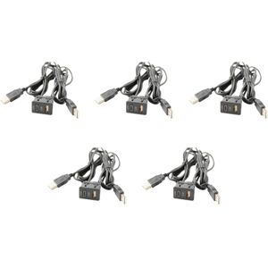 TLILY 5Pcs 150CM Car Dash Flush Mount 2 usb Port Panel Auto Boat Dual usb Extension Cable-TAPYC Adapter for