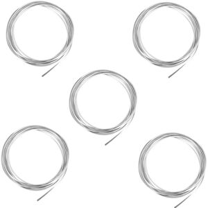 Tlily - 5pcs 20FT Chrome Moulding Trim Strip Car Door Edge Scratch Guard Protector Cover Silver
