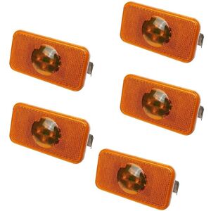 TLILY 5Pcs 24V Car Truck LED Side Marker Light Amber Indicator Lamp 4 for Trucks FM/