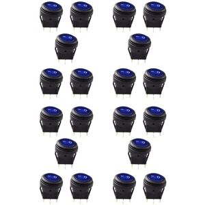 TLILY 5X 12V 20A Waterproof Round On/Off Rocker Switch Car Auto Boat spst
