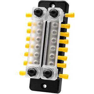 TLILY 6 Way Dual Row Terminal 150A Bus Bar Block Ground Distribution with Terminal for Auto Marine Car Trailer RV Boat