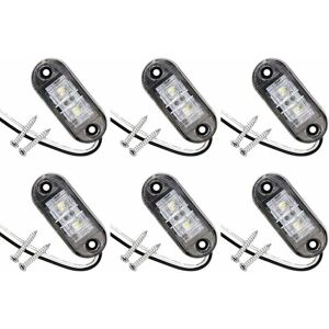 LINGHHANG 6pcs led Side Marker Lights for Car Trailer rv Caravan Bike Motor