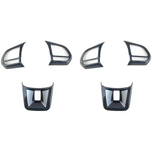 Tlily - 6Pcs/Set abs Car Steering Wheel Button Cover Sticker Interior Decoration for MG5 MG6 mg zs