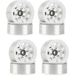 TLILY 8Pcs 1.55 Metal Beadlock Wheel Rim Hub for 1/10 rc Car Axial Jr 90069 D90 CC01 LC70 , 1