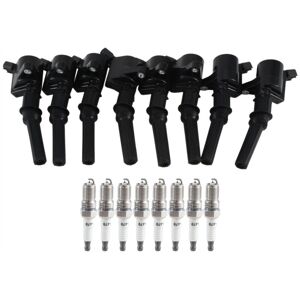 Tlily - 8PCS 3W7Z12029AA SP-479 Ignition Coil&Spark Plug for Ford Lincoln F150 E-350 E-250 E-150