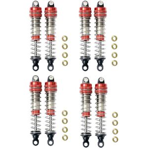 Tlily - 8Pcs Rear Shock Absorber Fit for 9115 S911 9116 S916 9125 1/10 1/12 rc Car Upgrade Accessories,Red