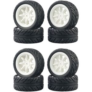 Tlily - 8Pcs Rubber Tire Wheel for SG1603 SG1604 SG1605 UD1601 UD1602 UD1603 UD1604 1/16 rc Car Upgrade Parts,1
