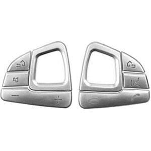 Tlily - 8Pcs Silver Car Steering Wheel Button Cover Trim for E-Class W213 2016-2019 Interior Accessories Styling