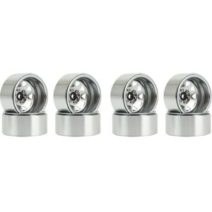 Tlily - 8x Deep Flatbed Wagon 1.9 Metal Wheel Hub Rim Lock for Axial SCX10 90046 TRX4 D90.1