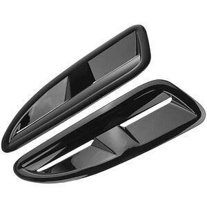 TLILY A Pair XKR Style Universal Car Bright Black Front Hoods Bonnet Vents Air Outlet Cover Trim For Jaguar XKR XK8