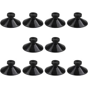 Alwaysh - Pack of 10 Rubber Suction Cups for Aquarium Black 25 mm