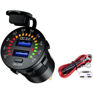 Quick Charge 3.0 Usb Car Charger Socket 12v / 24v 36w, Dual Usb Qc3.0 Dual Fast Charger Socket, Suitable for Ships, Ships - Alwaysh