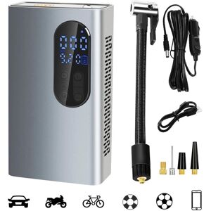 AlwaysH 150 PSI Portable Air Compressor, Rechargeable Mini Cordless Car Tire Inflator, Electric Compressor Accessories with LED Light for Car,