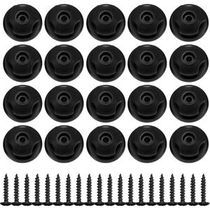 Alwaysh - 50 Pieces Round Tarpaulin Hooks, Fastening Button Hooks, Plastic Tarpaulin Hook for Trailer Net and Vehicle Trailer Tarpaulin