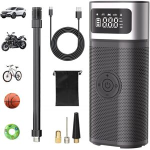 AlwaysH Car Tire Inflator, 6000mAh/150PSI Portable Electronic Air Pump, Handheld Air Compressor with Digital Display and Emergency Lights for Cars,