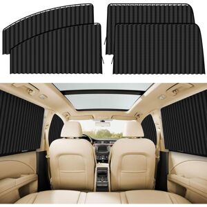Alwaysh - Pieces Side Window Sun Shades, Black Privacy Sunshades - Magnetic Blinds - Keeps Cool for Sleeping and Camping