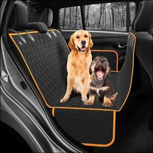 HÉLOISE Antrect Waterproof Dog Car Seat Covers, Universal Dog Car Back Seat Cover Scratch-Resistant and Non-Slip, 147X137CM 600D Oxford, with Safety Belt
