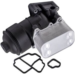 MAXPEEDINGRODS Oil Cooler Filter Housing Cap + Gasket for VW Audi Seat Skoda 1.6TDI 2.0TDI