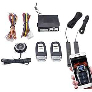 TLILY Car Alarm One-Key Start Button Engine Phone Remote Control Ignition Kit Central Lock Keyless Entry System