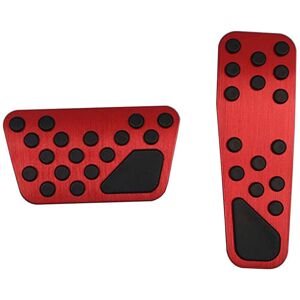 TLILY Car Aluminum Pedal Cover for Charger 300 300C Brake and Accelerator Accessories, Red