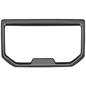 Tlily - Car Armrest Box Rear Water Cup Holder Frame Cover Trim Stickers for Toyota Tacoma 2024 Car Accessories Carbon Fiber