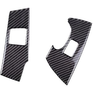 TLILY Car Carbon Fiber Window Glass Lift Button Switch Cover Trim Door Armrest Panel For Chevrolet Corvette C7 2014-2019