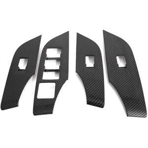 Tlily - Car Door Armrest Panel Window Switch Lift Buttons Covers Trim Stickers for Toyota RAV4 2019-2023 rhd