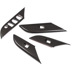 Tlily - Car Door Armrest Window Switch Panel Cover Trim for 2015 2016 2017 2018 2019 2020 2021 (abs Carbon Fiber)
