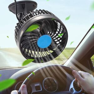 Jalleria - Car Fans, 12V Infinite Speed Cooling Fan with Suction Cup, 360° Adjustable, 6' Quiet Electric Fan for Cars, Trucks, RVs, Boats, SUVs
