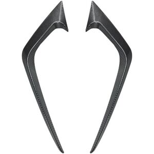 Tlily - Car Front Bumper Splitter Spoiler Decorative Trims Fog Light Canard for Ford Fiesta st MK6 12-2017 Carbon Fiber Pattern