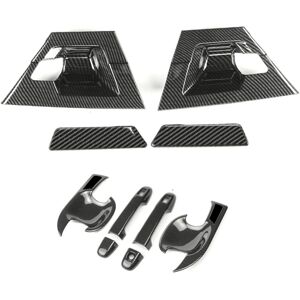 TLILY Car Front Rear Door Handle Bowl Cover Protective Trim Carbon Fiber Stickers for C- 2016-2020 Accessories
