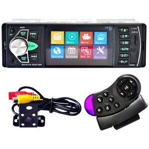 TLILY Car HD 4.1Inch Bluetooth MP5 Player Reversing Screen Radio Player Universal 4022D+Steering Wheel Remote+Reversing Camera