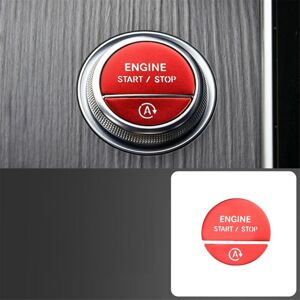 Tlily - Car Interior One Key Start Headlight Handbrake Door Button Sticker Set for c e glc W206 W214 X254 Red