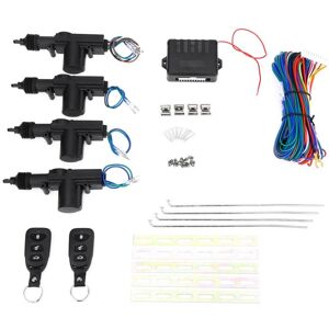 TLILY Car Lock Door Remote Control Keyless Entry System Locking Kit with 4 Actuator Universal 12V